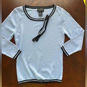 Finity Light Blue Sweater with Black Trim size L little